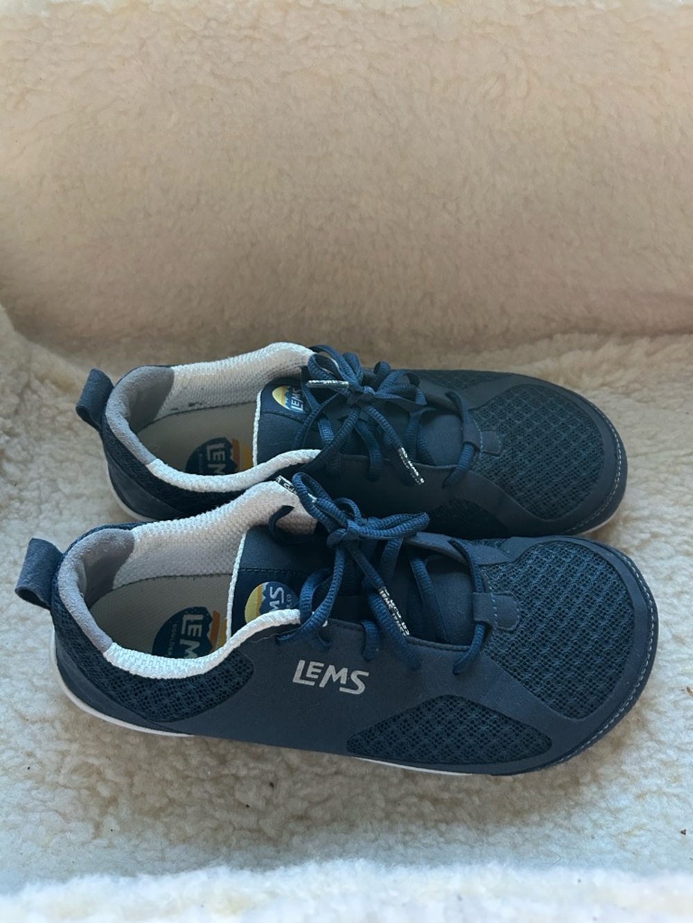 Lems Navy Blue Lightweight Lace-Up Shoes